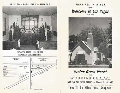 Gretna Green Wedding Chapel Brochure - Front