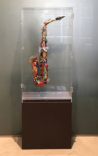 Hand Painted Saxophone Display Case Juleez