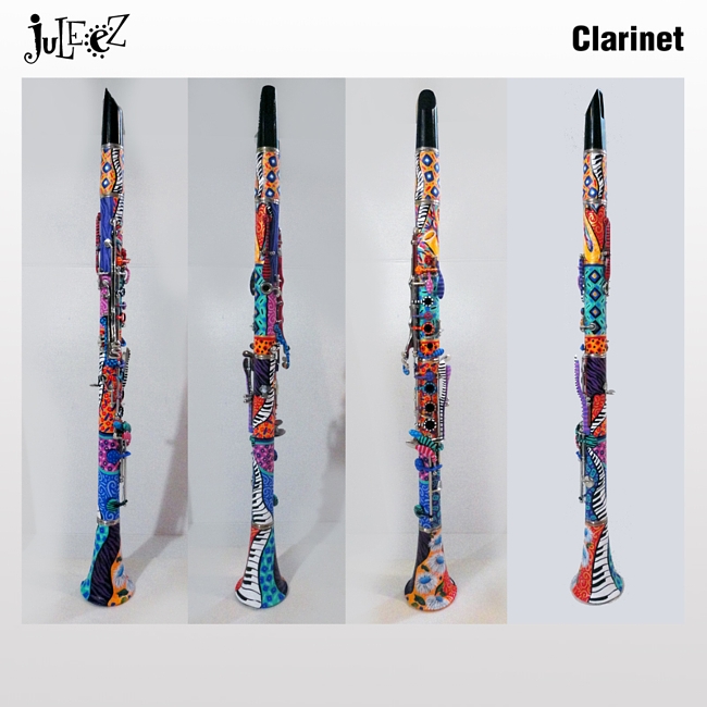 Juleez Colorful Hand Painted Clarinet For DSO Detroit Symphony