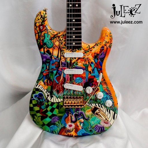 Painted Fender Guitar Strat Body Pickguard