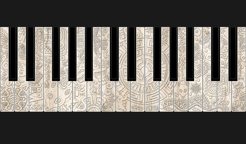 Printed Piano Keyboard Graphics by Juleez