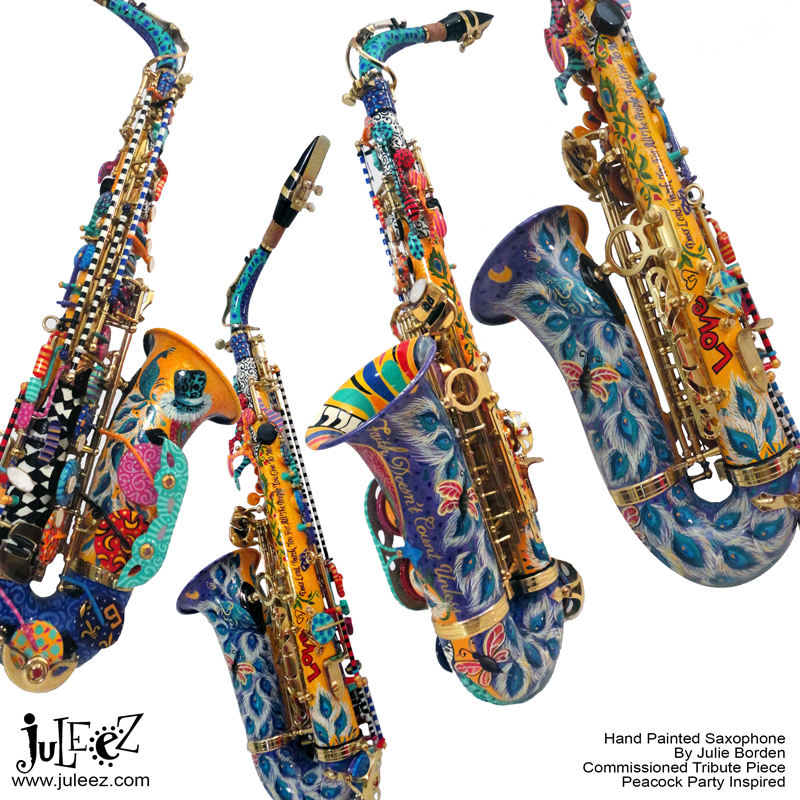 Colorful Sax, Hand Painted Alto Saxophone