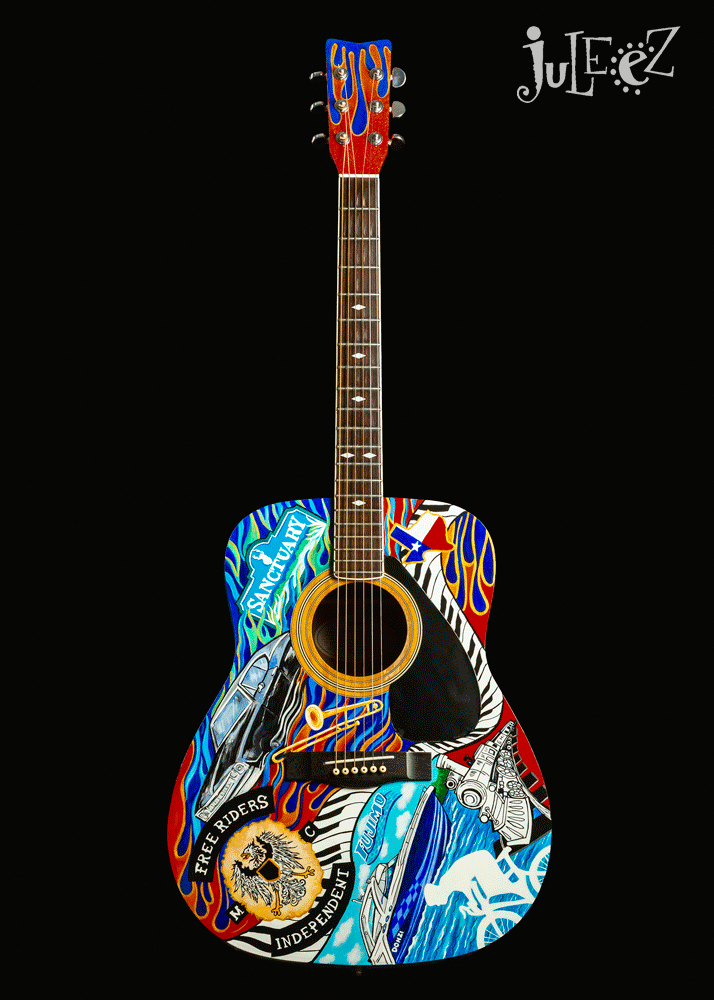 Fender Player Stratocaster, Houdini guitar, Magic guitar, Custom painted Fender guitar, guitar painting 