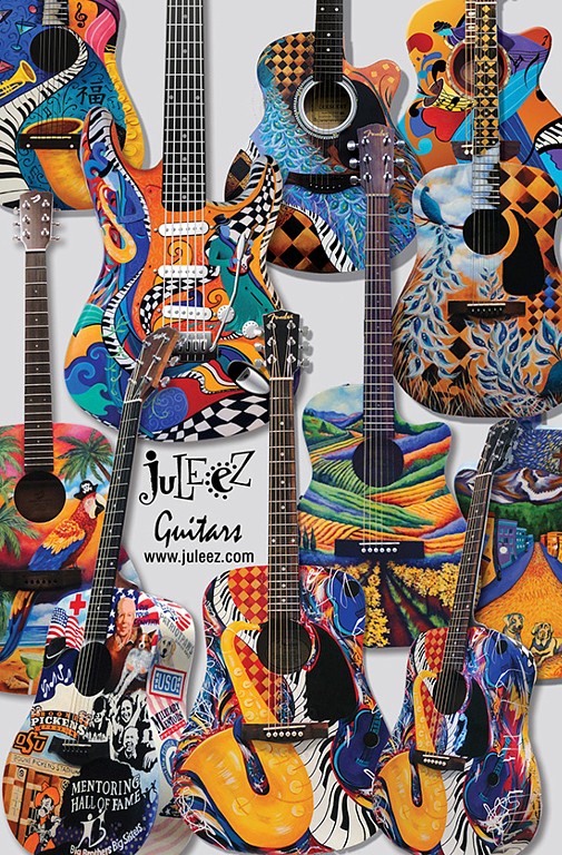 Hand Painted Acoustic Guitars Custom Guitar by Juleez