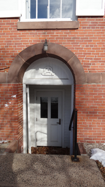 Church door with arch
