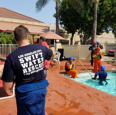LA City Fire SWET Training in local pool