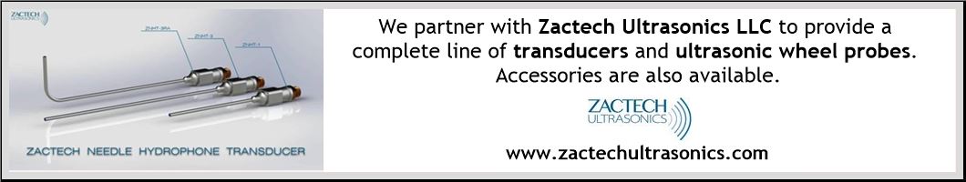 Visit Zactech Ultrasonics for information about transducers and wheel probes