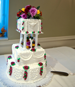 Wedding cakes at the Manor Inn