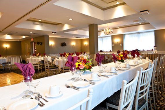 All set and ready to go for guests in our banquet room in hartford