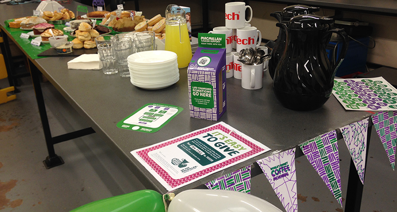 AnTech and Isca Forwarding get together for Macmillan's World's Biggest Coffee Morning