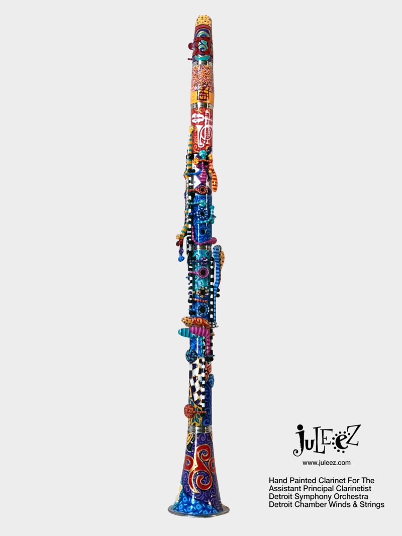 Juleez Colorful Hand Painted Clarinet For DSO Detroit Symphony