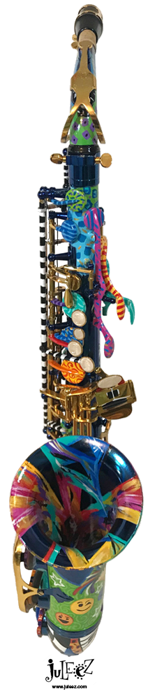 Hand Painted Saxophone, Custom Sax, Juleez