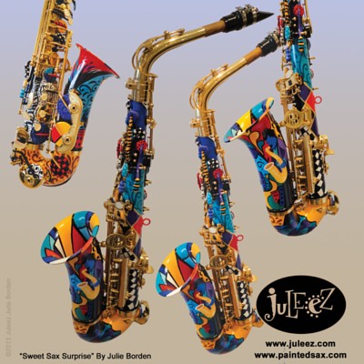 Colorful Sax, Hand Painted Alto Saxophone