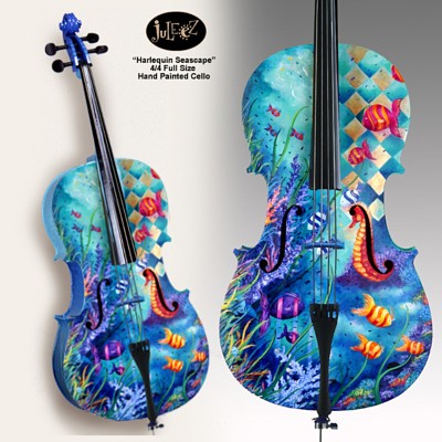 Colorful Musical Instrument Cello for sale Juleez