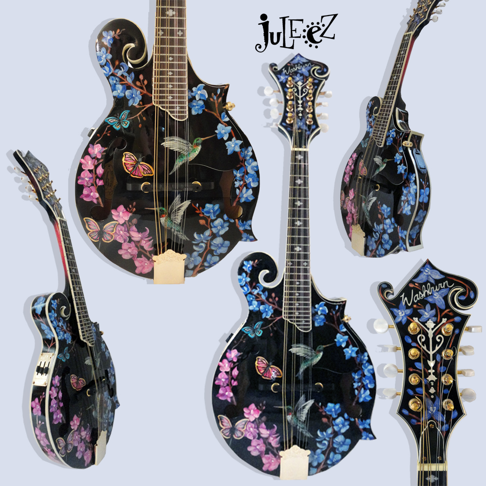 Custom Painted Mandolin by Juleez