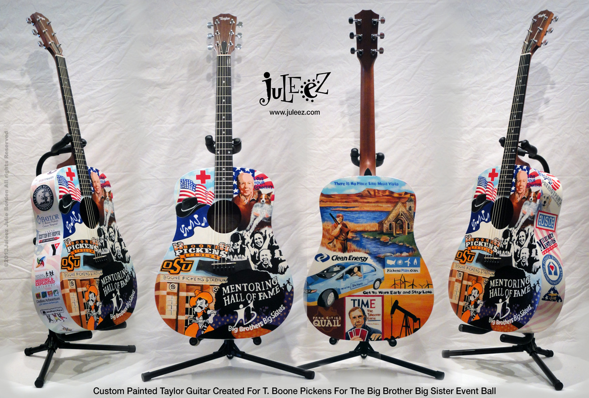 Juleez Custom Painted Taylor Acoustic Guitar 