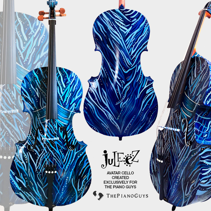 Painted Cello, Blue Cello, The Piano Guys Cello,  4/4 Blue cello