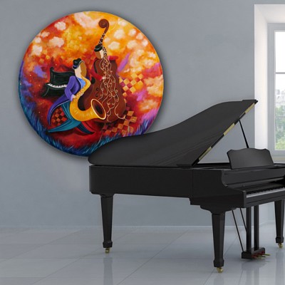 Juleez Sax piano jazz painting wall art 