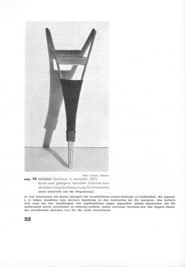 Mizutani, Federnde Konstruktion. Foto: Clasen. Abb. Bauhausbuch 14