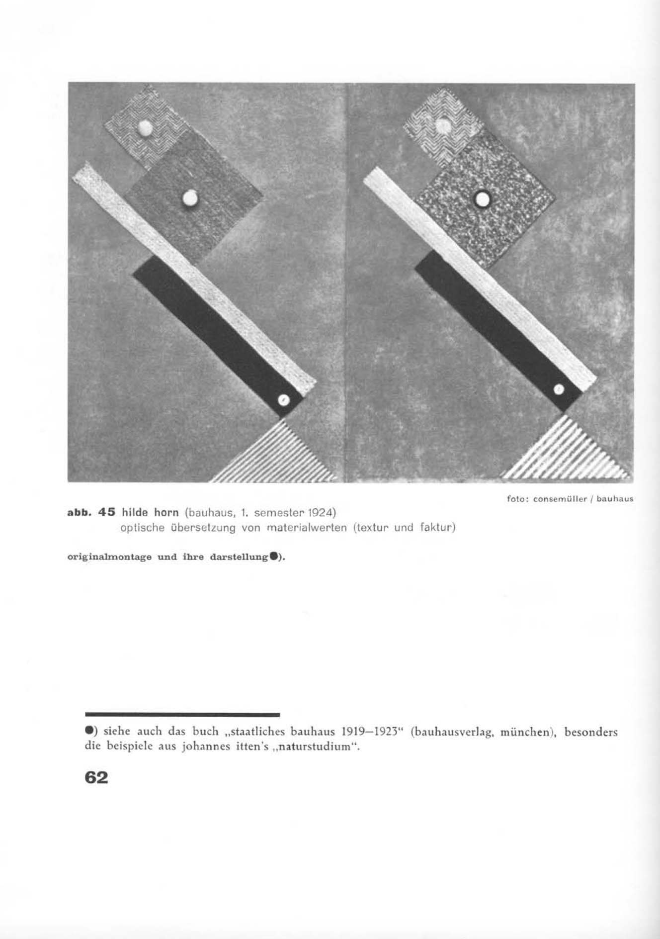 Hilde Horn, optische Übersetzung von Materialwerten Abb. Baushausbuch 14