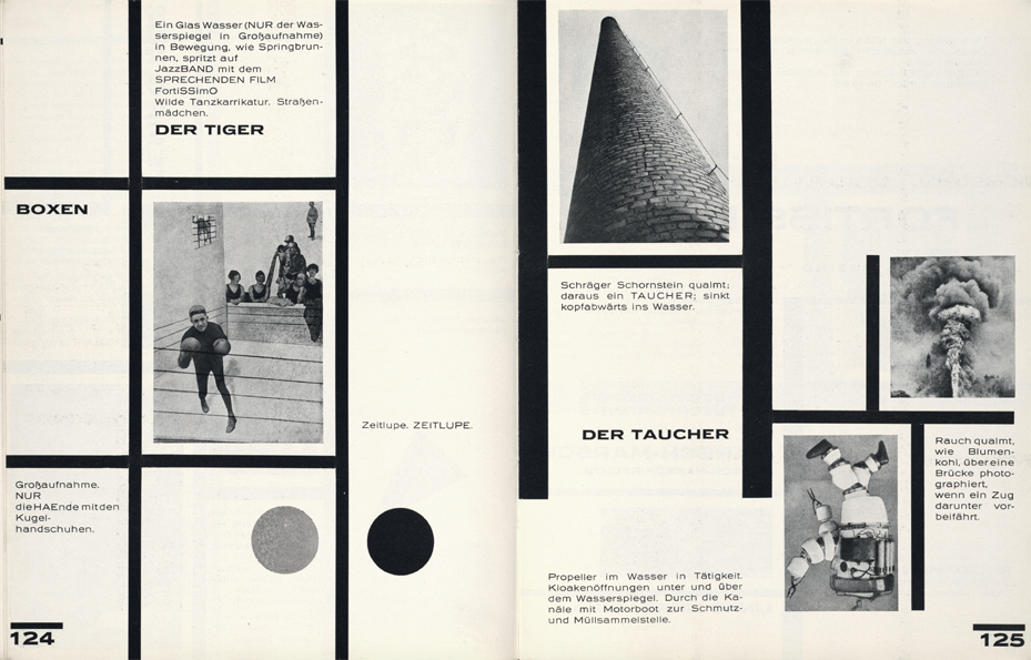 László Moholy-Nagy, Filmskizzen zu „Dynamik der Groß-Stadt. Bauhaus-Buch Band 8