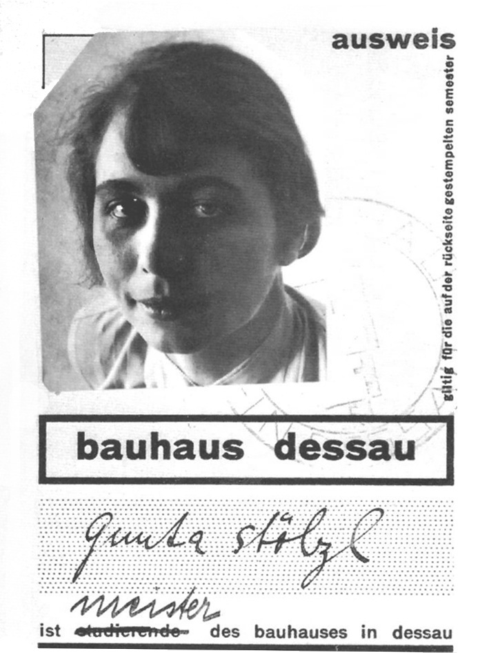 Gunta Stoelzl, Bauhaus ID card, via Wikipedia